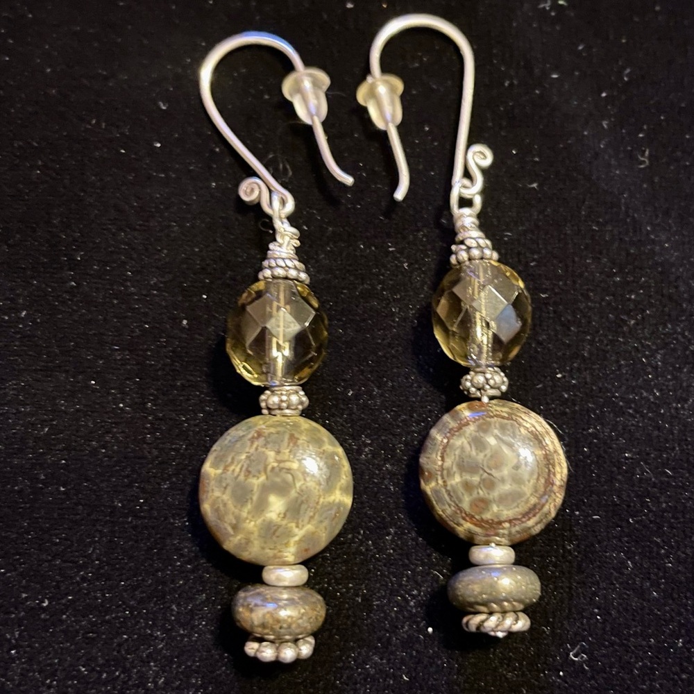 Mexican Orbicular Jasper Earrings - image 4